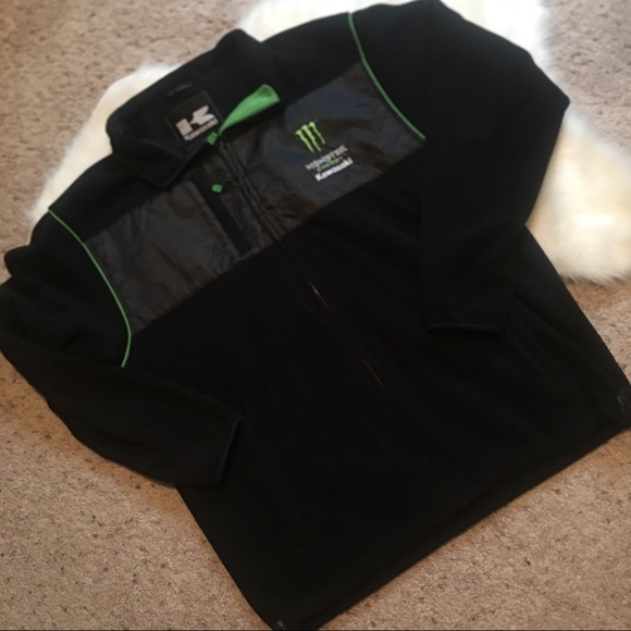 Kawasaki Other - 💚 Kawasaki/ Monster Energy Fleece Jacket 🏍
